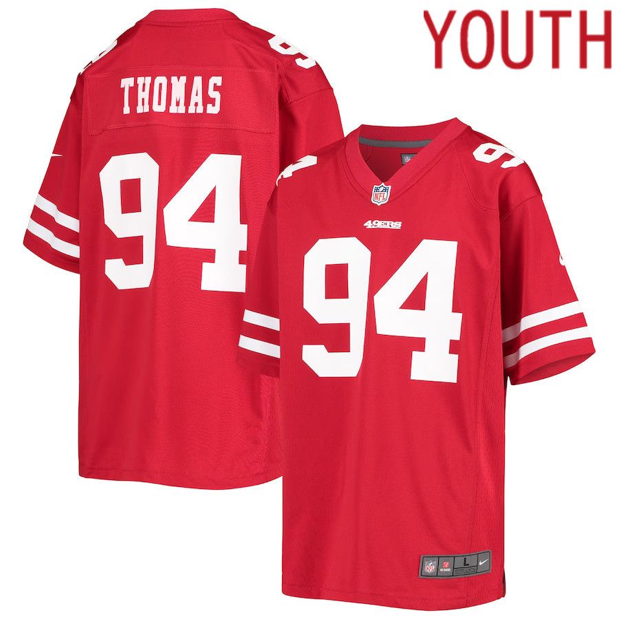 Youth San Francisco 49ers 94 Solomon Thomas Nike Scarlet Game Player NFL Jersey